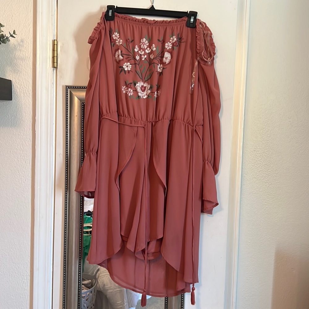 High-Low off the shoulder romper